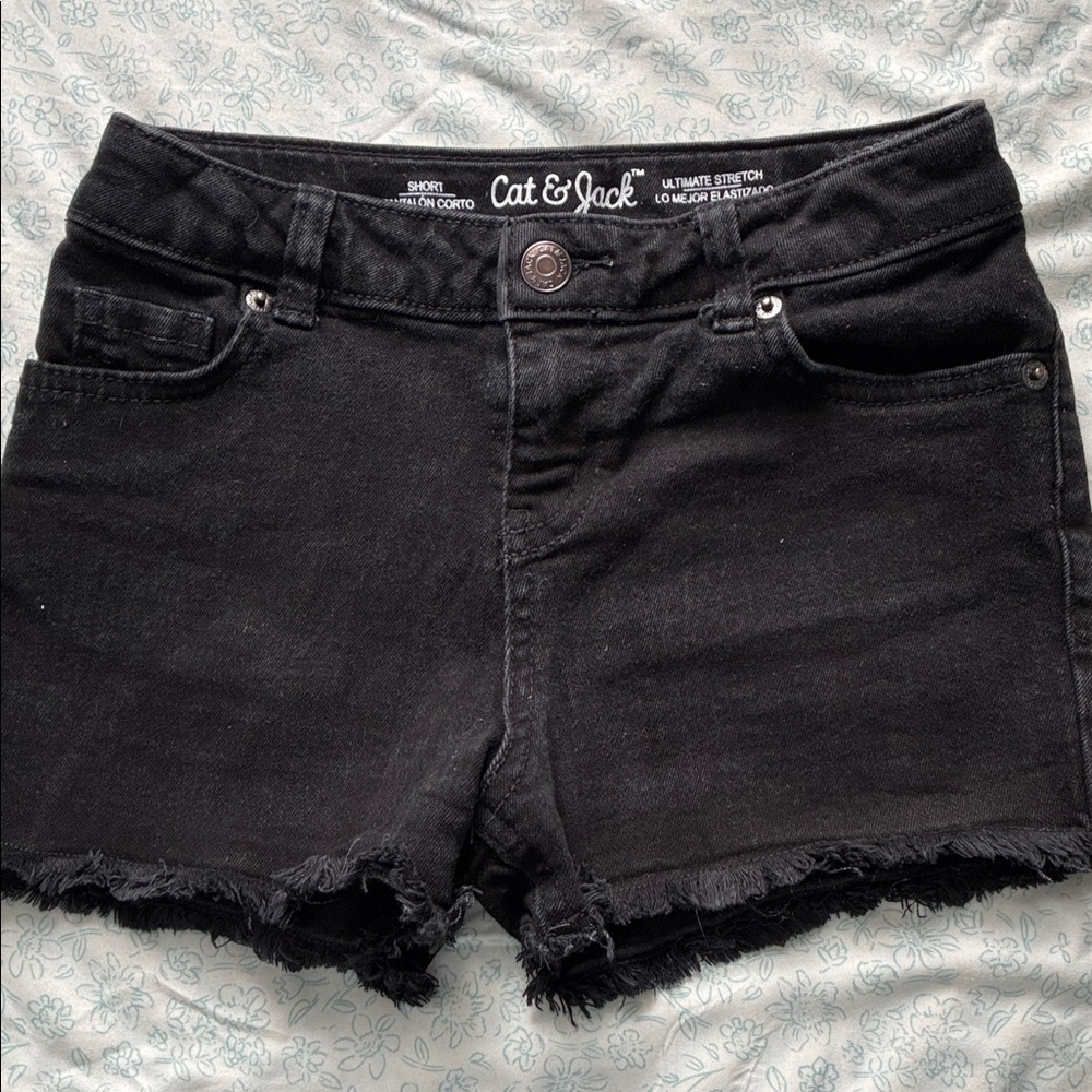 Cat & Jack Kids Black Frayed Shorts